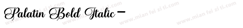 Palatin Bold Italic字体转换